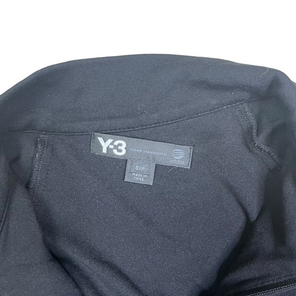 Adidas Y3 Hoodie Dress Women S Black Half Zip Up Yohji Yamamoto Y2K Pockets - Picture 4 of 12